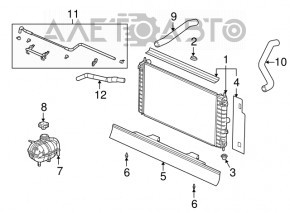 Capacul rezervorului de expansiune al sistemului de răcire Chevrolet Equinox 10-17 fără capac