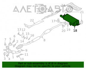 Silentioză spate cu baie Mitsubishi Eclipse Cross 18-