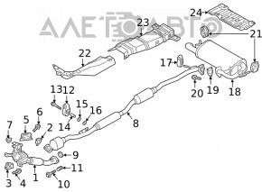 Tubul de admisie cu catalizator pentru Mitsubishi Eclipse Cross 18-