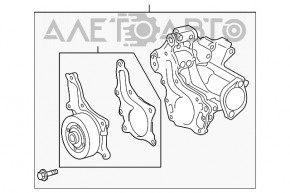 Corpul termostatului cu pompa Toyota Camry v55 15-17 SUA