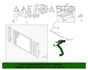 Furtunul de răcire superior al radiatorului Toyota Rav4 13-18