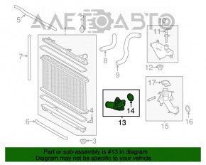 Corpul termostatului Lexus IS250 14-20