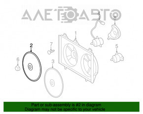 Paletă ventilatorului de răcire dreapta Toyota Camry v40 2.4 cu 7 paleți