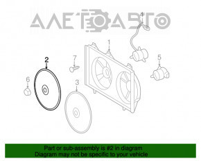 Paletele ventilatorului de răcire drept Toyota Camry v55 15-17 2.5 SUA