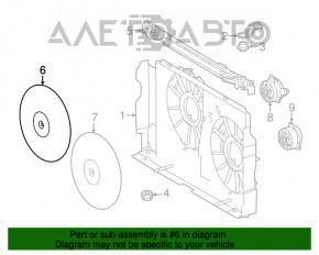 Paletele ventilatorului de răcire dreapta Toyota Rav4 13-18 cu 7 paleți.