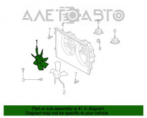 Paletele ventilatorului de răcire drept al Lexus ES300 ES330, nou, original OEM.