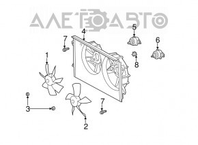 Paletele ventilatorului de răcire drept al Lexus ES300 ES330, nou, original OEM.