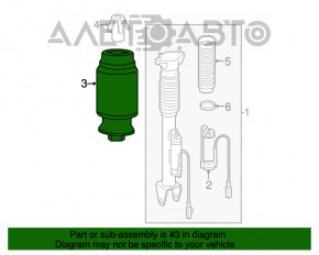 Пневмоподушка задняя левая Mercedes X164 GL