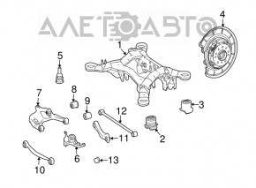 Maneta inferioară spate stânga Mercedes X164 GL W164 ML W251 R