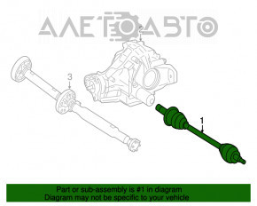 Привод полуось задняя правая Mercedes W164 ML X164 GL