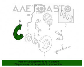 Capacul discului de frână față stânga Mercedes W164 ML W251 R