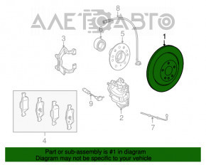 Placă de frână spate stânga Mercedes W164 ML W251 R 330mm