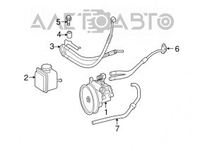 Furtun de presiune înaltă pentru direcția asistată Mercedes X164 GL450 GL500 GL550