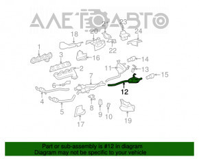 Silencer spate cu teava stanga Mercedes X164 GL420 GL450 GL500 GL550