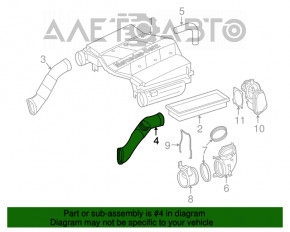 Воздуховод левый Mercedes W164 ML X164 GL бензин