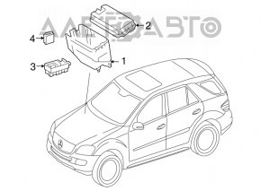 Блок реле в коробе передний Mercedes W164 ML