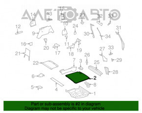 Capacul portbagajului Mercedes W164 ML este bej.