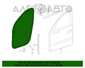 Уплотнитель двери передней левой Mercedes X164 GL W164 ML