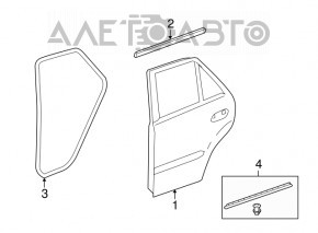 Дверь голая задняя левая Mercedes W164 ML белый тычки