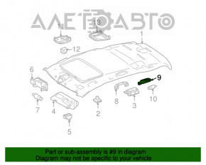 Manerul plafonului din spate dreapta pentru Mercedes W164 ML.