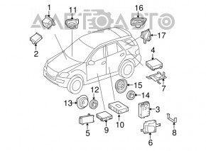 Динамик дверной задний левый Mercedes W164 ML X164 GL