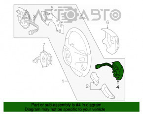 Butoanele de control de pe volanul stâng al Mercedes X164 GL facelift sunt maro.