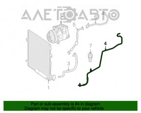 Трубка кондиционера печка-кондесер длинная Mercedes W164 ML X164 GL