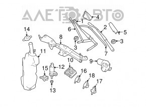 Motorul de spălare a parbrizului Mercedes W164 ML