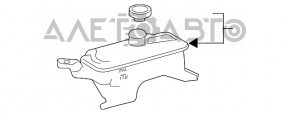 Rezervor de expansiune pentru răcire Toyota Rav4 13-18 cu capac nou OEM original