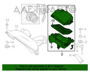 Corpul filtrului de aer Nissan Altima 13-18