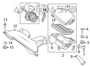 Corpul filtrului de aer Nissan Altima 13-18