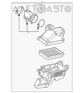 Корпус воздушного фильтра Nissan Versa Note 13-19 1.6