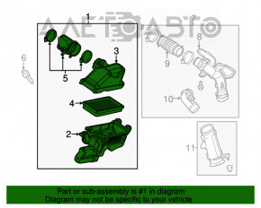 Корпус воздушного фильтра Nissan Versa Note 13-19 1.6