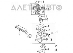 Corpul filtrului de aer Nissan Murano z50 03-08