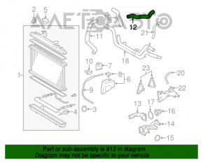 Патрубок охлаждения верхний Lexus ES350 07-12 OEM