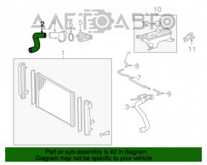 Furtunul de răcire inferior Toyota Rav4 13-18 nou OEM original