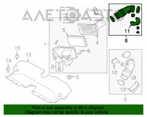 Conducta de aerisire dreapta pentru Infiniti Q50 14-15 3.7