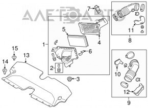 Conducta de aerisire dreapta pentru Infiniti Q50 14-15 3.7