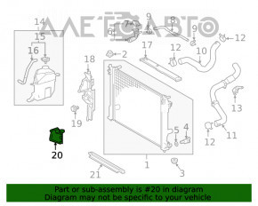 Дефлектор радиатора правый нижний Toyota Camry v70 18-20 L\LE\XLE
