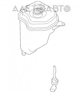 Rezervorul de expansiune al sistemului de răcire pentru BMW X5 E70 07-13 3.0, nou, neoriginal.