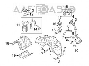 Pompă de combustibil, pompă de benzină, colector asamblat Infiniti Q50 14-15 3.7