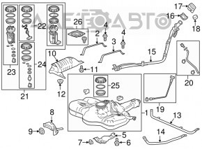 Топливный бак Honda HR-V 16-22 FWD