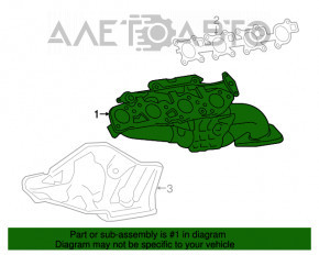 Коллектор выпускной левый Toyota Sequoia Tundra 08-16 4.6 5.7