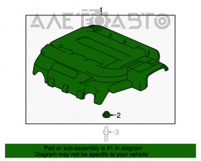 Capacul motorului Honda Accord 13-17 3.5 se potrivește cu fixare peste ruptură.