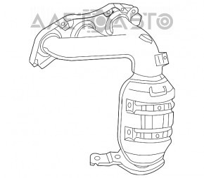 Colector de evacuare frontal cu catalizator pentru Toyota Sienna 07-10 3.5