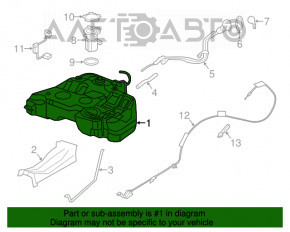 Rezervorul de combustibil Nissan Maxima A36 16-18 3.5