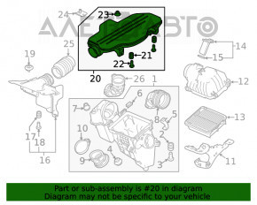 Резонатор воздушный Honda Accord 18-22 2.0 hybrid