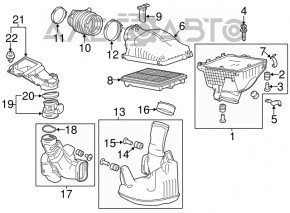 Воздухоприемник Honda Accord 13-17 3.5