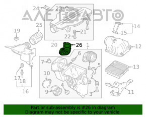 Conducta de aer de la rezonatorul Honda Accord 18-22 2.0 hibrid