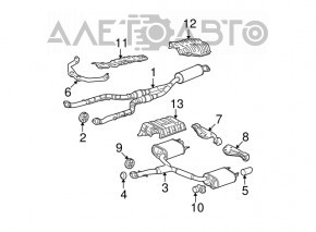 Catalizatorul de evacuare intermediar pentru Lexus IS300 IS350 06-13